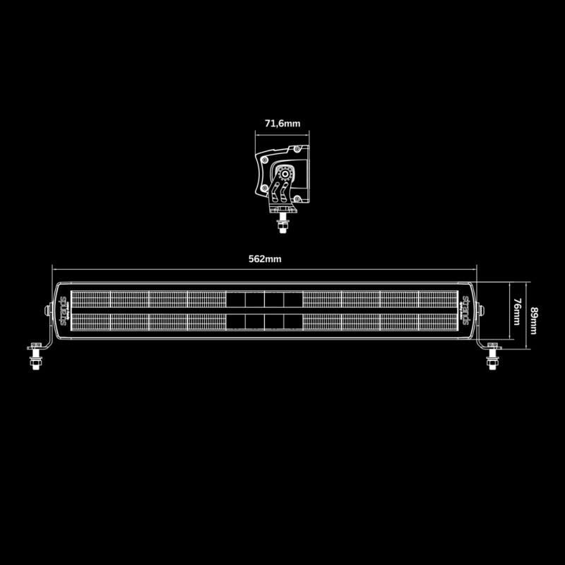 SIBERIA DR LED paneel 22" 10-40V 562.00 x 76.00 x 71.60mm - Image 4